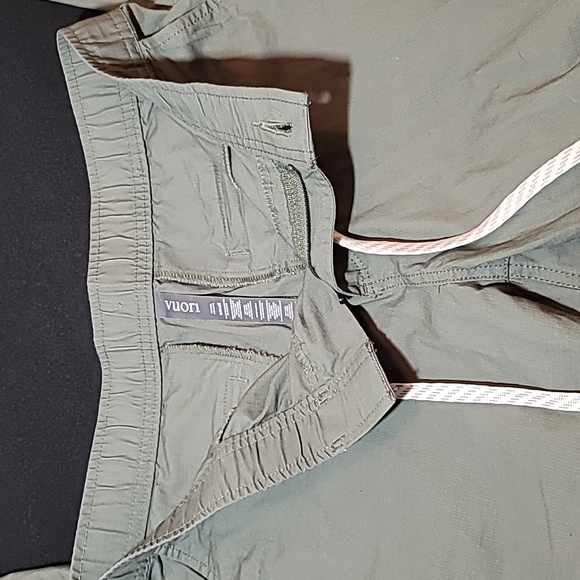 Vuori Ripstop Pants Army Green Womens Small with Drawstring and Zip Pockets - Picture 4 of 16